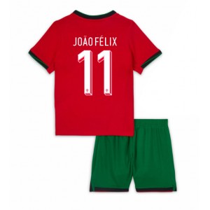 Fotbalové Dres Portugalsko Joao Felix #11 Dětské Domácí Oblečení ME 2024 Krátký Rukáv (+ trenýrky)
